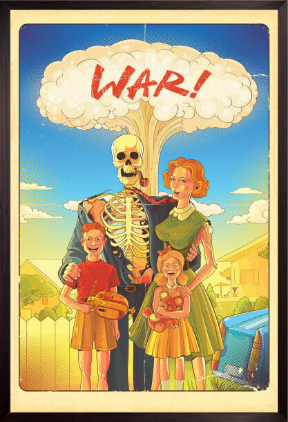Man_Half-tube Plakát, Obraz - Nuclear war poster, Man_Half-tube, 26.7 × 40 cm