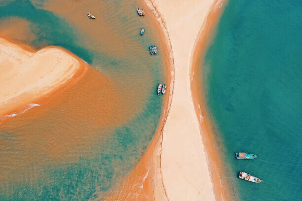 No Sign / 500px Plakát, Obraz - Aerial view of beach,Kiosk Taman Pantai, No Sign / 500px, 40 × 26.7 cm