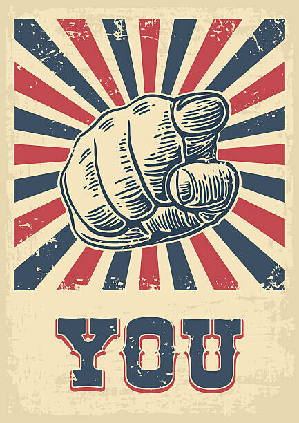 DenPotisev Plakát, Obraz - Motivational poster hand pointing at you., DenPotisev, 30 × 40 cm