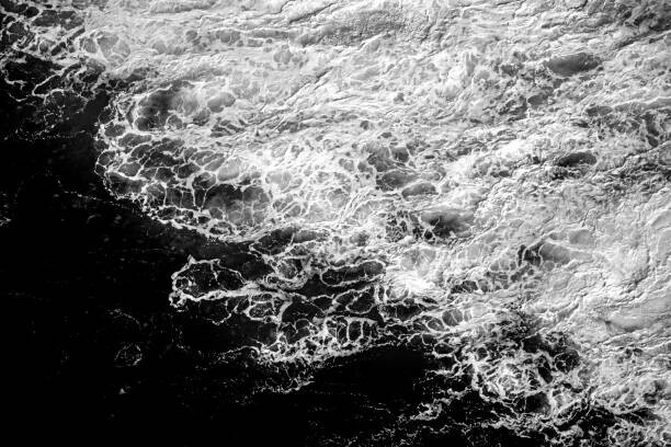 Andrew Merry Plakát, Obraz - Black and white rough surf sea, Andrew Merry, 40 × 26.7 cm