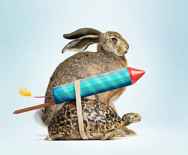 Gandee Vasan Plakát, Obraz - Tortoise and Hare, Gandee Vasan, 40 × 33.1 cm