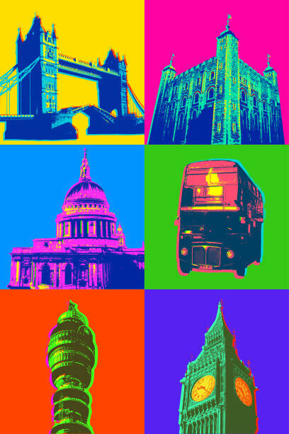 smartboy10 Plakát, Obraz - London Buildings and Icons, smartboy10, 26.7 × 40 cm