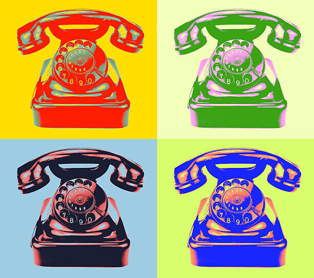 hayatikayhan Plakát, Obraz - Retro phone. pop-art style image, hayatikayhan, 40 × 35.5 cm