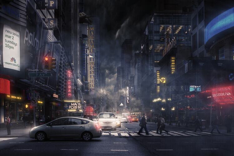 Jackson Carvalho Plakát, Obraz - One night more in Gotham, Jackson Carvalho, 40 × 26.7 cm