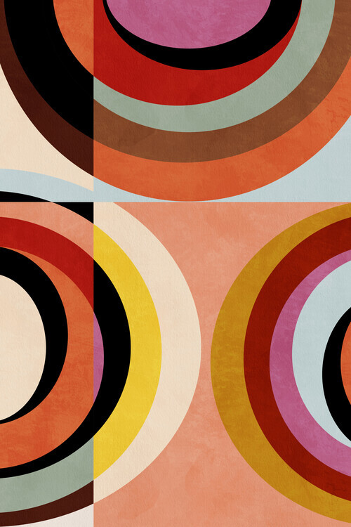 Ana Rut Bre Plakát, Obraz - Warm Colors Bauhaus Geometry3, Ana Rut Bre, 26.7 × 40 cm
