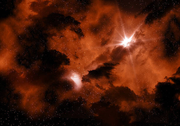 kirstypargeter Plakát, Obraz - Fiery Space sky background, kirstypargeter, 40 × 26.7 cm