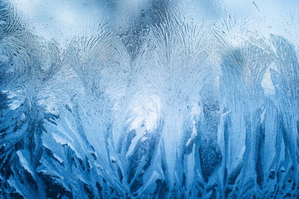 GrishaL Plakát, Obraz - Icy glass natural pattern, GrishaL, 40 × 26.7 cm