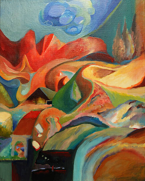 plamensart Plakát, Obraz - Abstract painting., plamensart, 30 × 40 cm