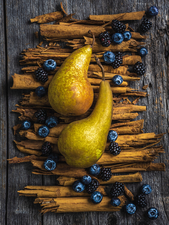 Alan Shapiro Plakát, Obraz - Pears and cinammon, Alan Shapiro, 30 × 40 cm
