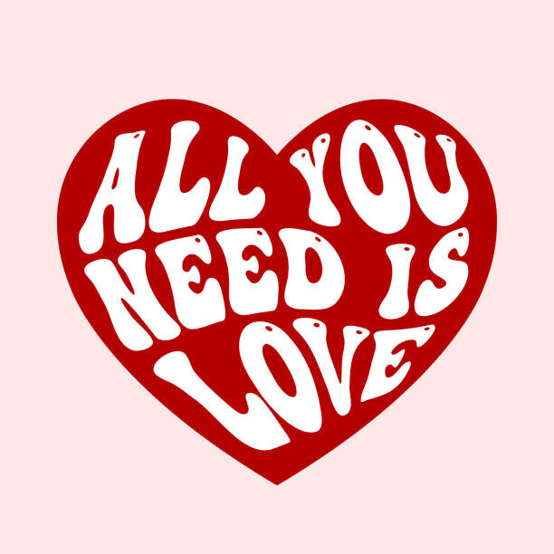 Lentochka Plakát, Obraz - all you need is love, groovy, Lentochka, 40 × 40 cm