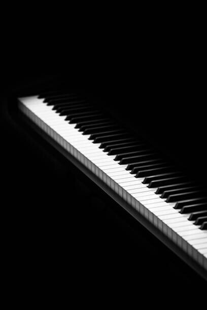 Natalya Sergeeva Plakát, Obraz - piano keys isolated on white, Natalya Sergeeva, 26.7 × 40 cm