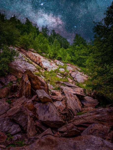 Daniel Ion / 500px Plakát, Obraz - Scenic view of rocks against sky at night,Romania, Daniel Ion / 500px, 30 × 40 cm