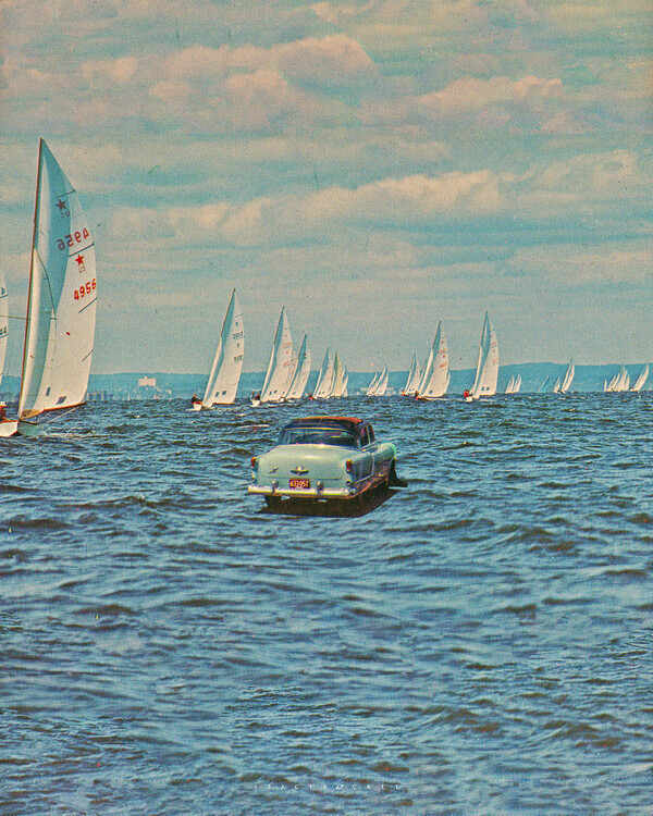 spacerocket art Plakát, Obraz - Ride on the sea, spacerocket art, 30 × 40 cm