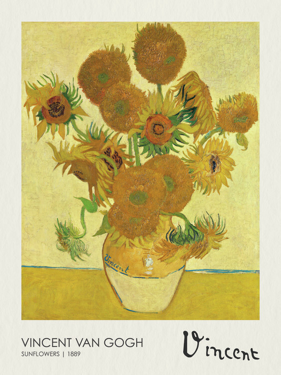 Vincent van Gogh Plakát, Obraz - Sunflowers (1889), Vincent van Gogh, 30 × 40 cm