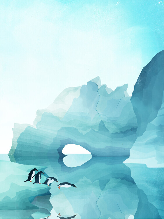Goed Blauw Plakát, Obraz - Penguins By Day, Goed Blauw, 30 × 40 cm