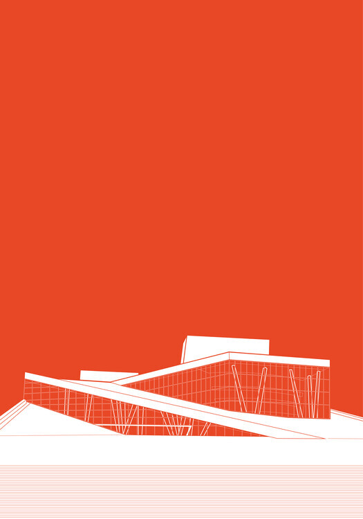 zaglono Plakát, Obraz - Oslo Opera, zaglono, 26.7 × 40 cm