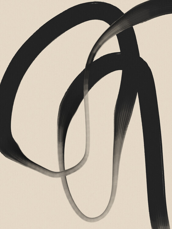 Treechild Plakát, Obraz - Black Strokes No 24, Treechild, 30 × 40 cm