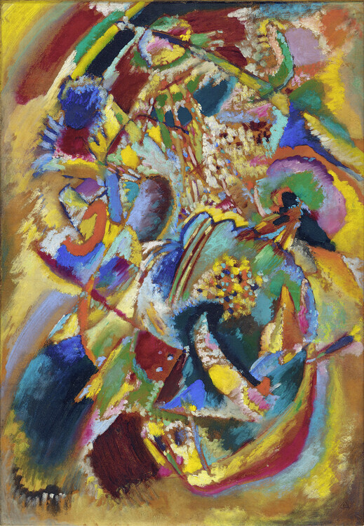 Wassily Kandinsky Plakát, Obraz - Study for Panel for Edwin R. Campbell No. 4 (1914), Wassily Kandinsky, 26.7 × 40 cm