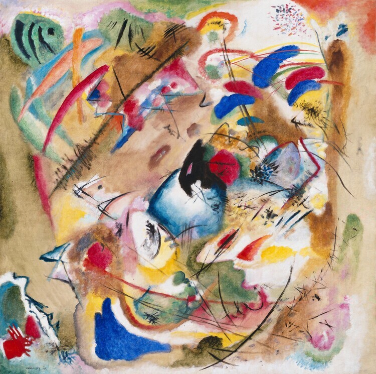 Wassily Kandinsky Plakát, Obraz - Dreamy improvisation, Wassily Kandinsky, 40 × 40 cm