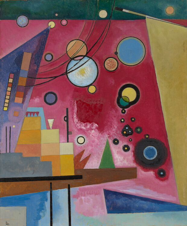 Wassily Kandinsky Plakát, Obraz - Heavy red (1924), Wassily Kandinsky, 33.1 × 40 cm