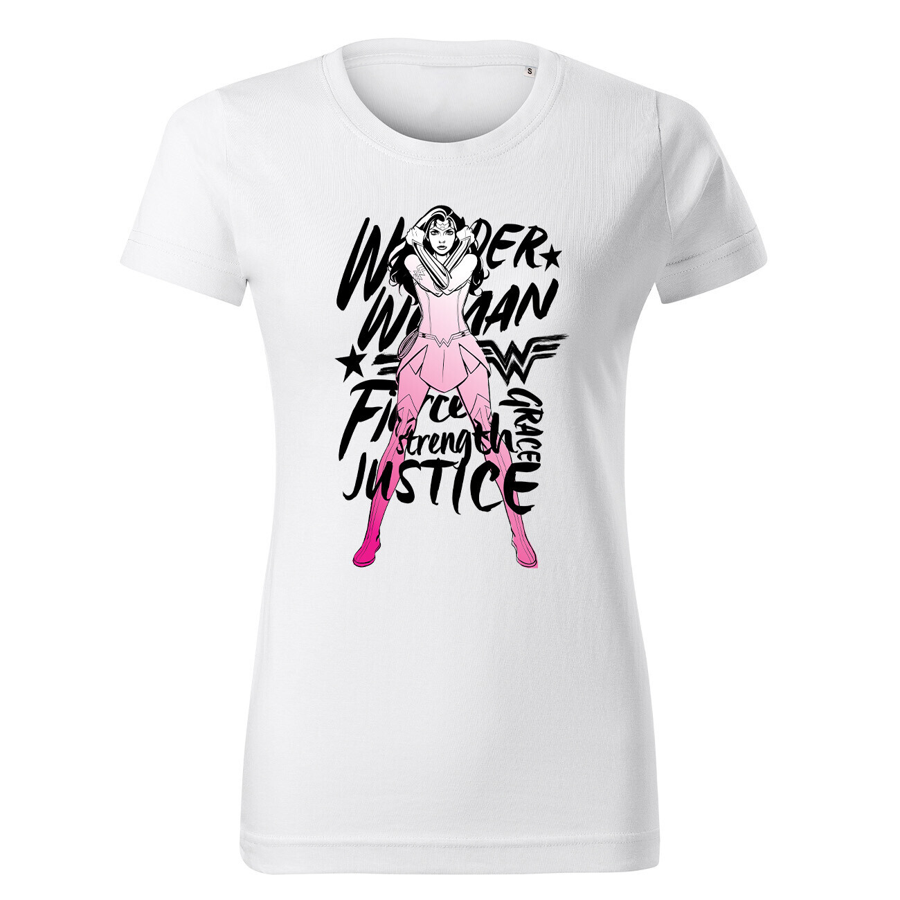 Europosters Tričko Wonder Woman - Fierce, Strenght, Grace, Justice, Dámské, Regular, S