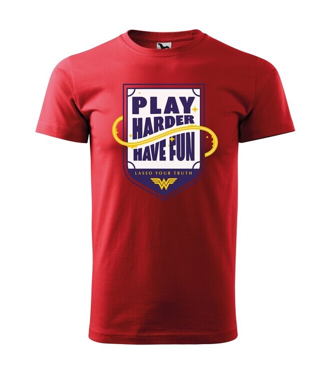 Europosters Tričko Wonder Woman - Play Harder Have Fun, Dámské, Regular, XXL