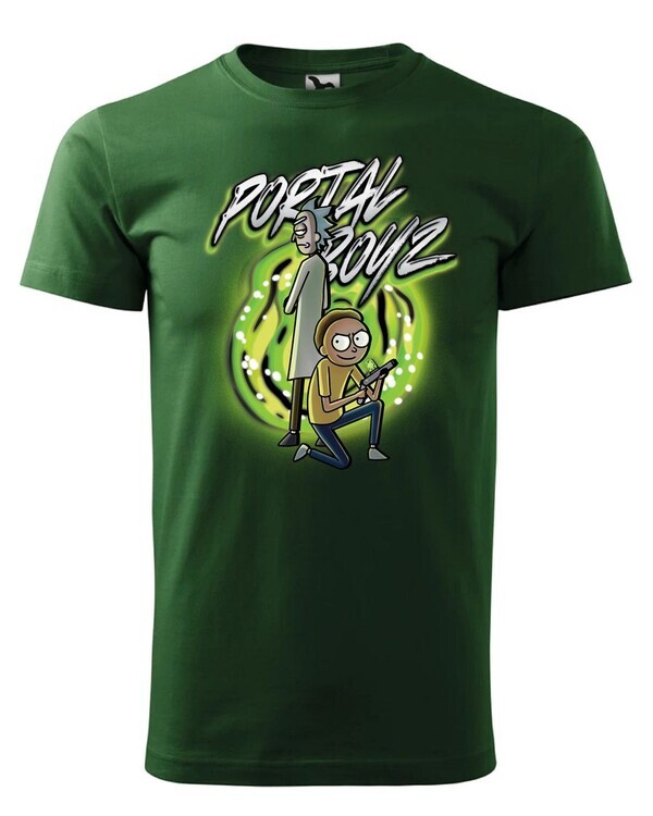 Europosters Tričko Rick and Morty - Portal Boys, Pánské, Regular, 3XL