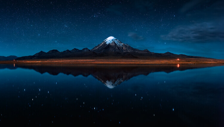 Hernan Calderon Velasco Plakát, Obraz - El Reflejo del Sajama - Bolivia, Hernan Calderon Velasco, 40 × 22.2 cm