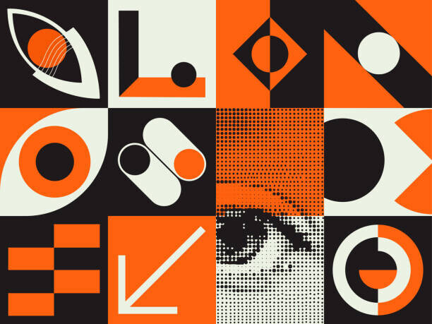 Dmytro Lobodenko Plakát, Obraz - Geometrical pattern composition background, ready to, Dmytro Lobodenko, 40 × 30 cm