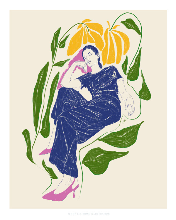 Jenny Liz Rome Plakát, Obraz - Quiet in the garden, Jenny Liz Rome, 30 × 40 cm