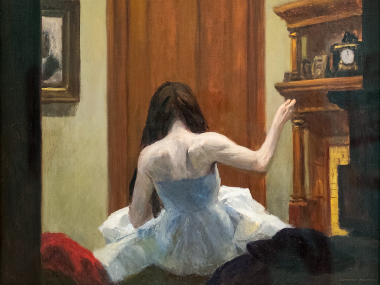 Edward Hopper Plakát, Obraz - New York Interior (1921), Edward Hopper, 40 × 30 cm