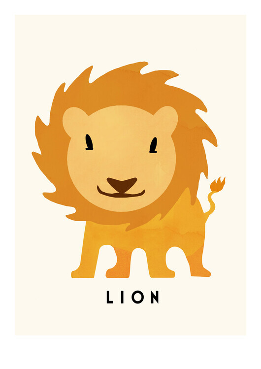 Erik Wintzell Plakát, Obraz - Lion, Erik Wintzell, 30 × 40 cm
