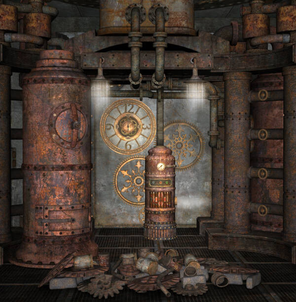 Ellerslie77 Plakát, Obraz - Steampunk boiler room, Ellerslie77, 40 × 40 cm