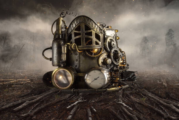 tiky224 Plakát, Obraz - Steampunk fantasy of imaginary in the, tiky224, 40 × 26.7 cm