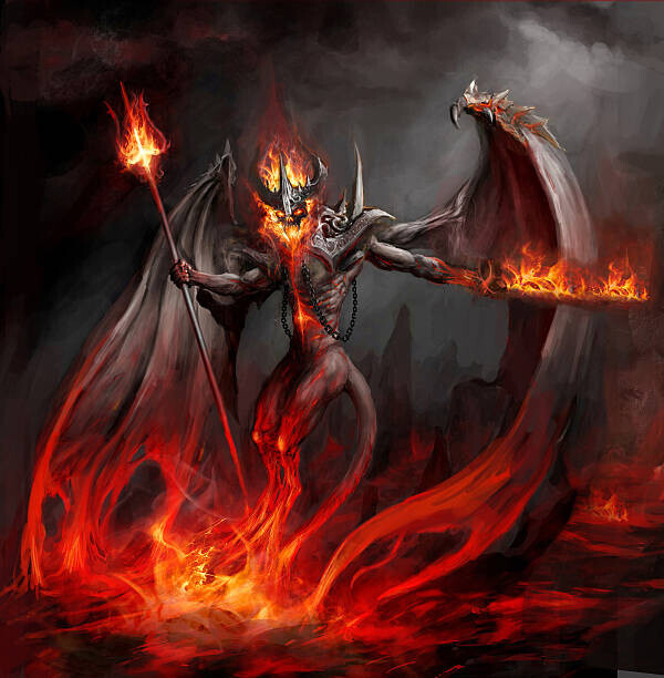 fotokostic Plakát, Obraz - fire lord, fotokostic, 40 × 40 cm