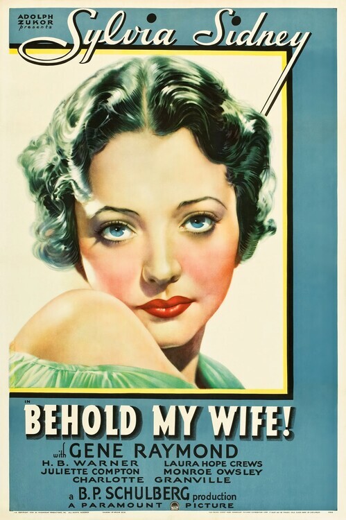 Europosters Plakát, Obraz - Behold My Wife! (1934), 26.7 × 40 cm