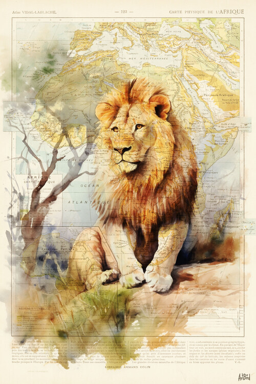 Thomas Chedeville Plakát, Obraz - King Lion, Thomas Chedeville, 26.7 × 40 cm