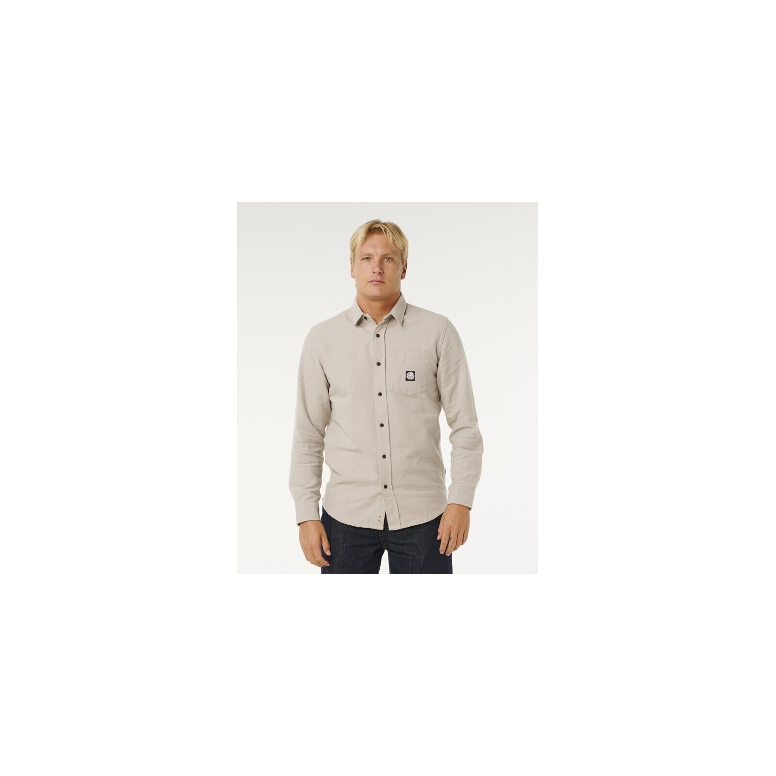 košile RIP CURL - Premium Surf L S Shirt Stone (2019)