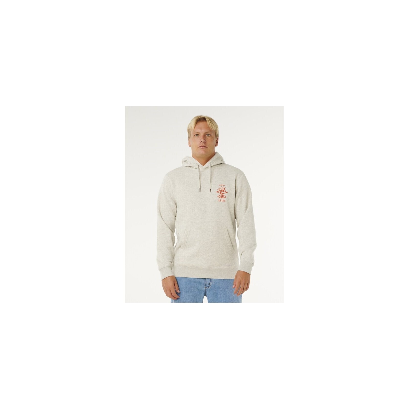 mikina RIP CURL - Search Icon Hood Light Grey Marle (3597) velikost: XL