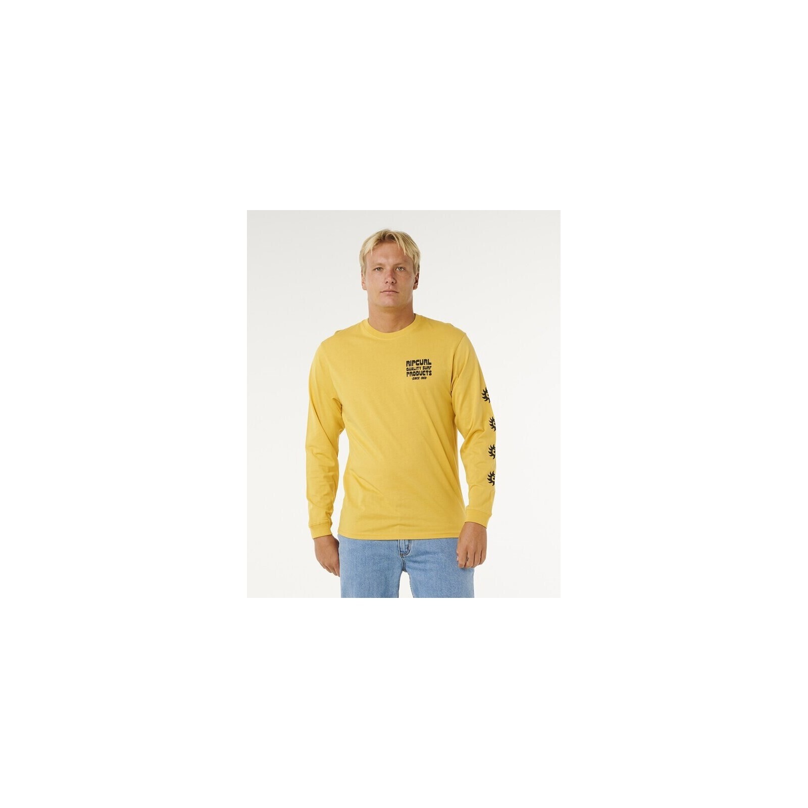 triko RIP CURL - Pacific Rinse L S Tee Ochre (14) velikost: XXL