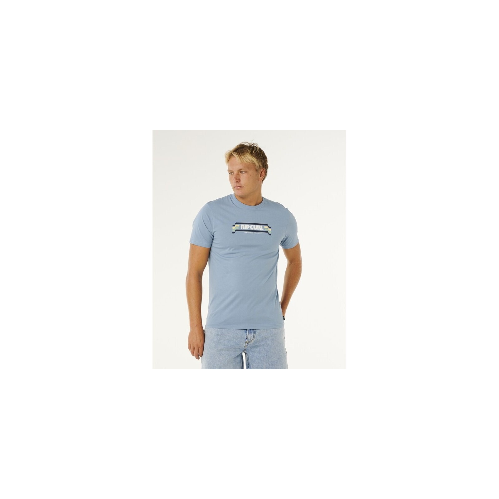 triko RIP CURL - Yo Mumma Tee Faded Denim (4737) velikost: XXL