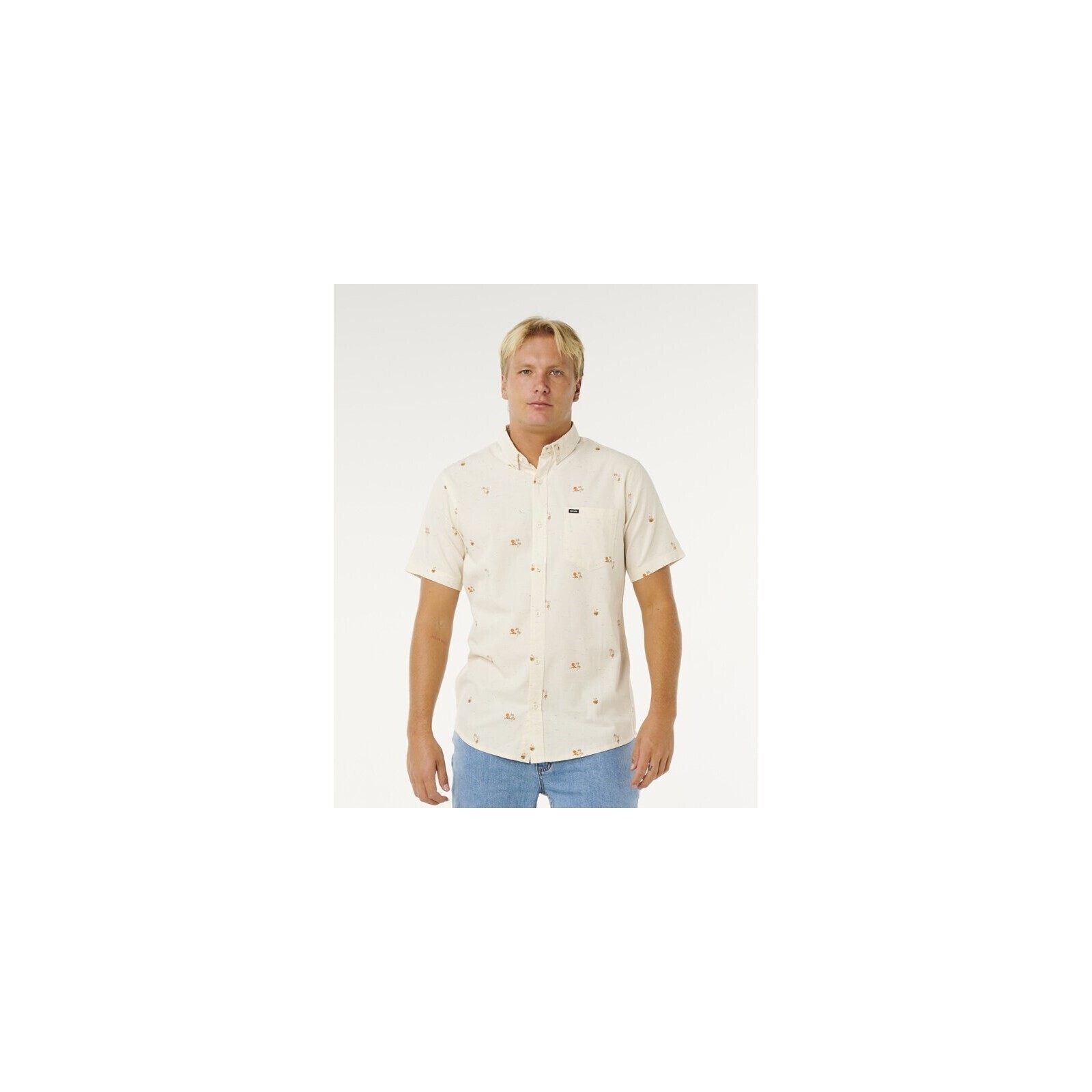košile RIP CURL - Skelly Breach S S Shirt Off White (3) velikost: XL