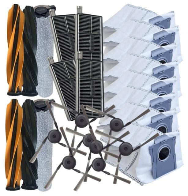 24ks HEPA filtry, kartáče, mopy roller, sáčky pro DREAME Aqua10 Ultra Roller sada