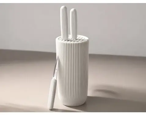 Sada nožů ve stojanu Lines, bílá