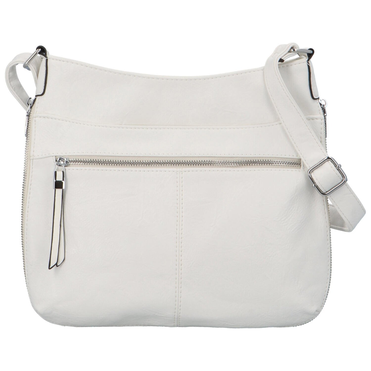 Stylová dámská koženková crossbody kabelka Folomija, bílá