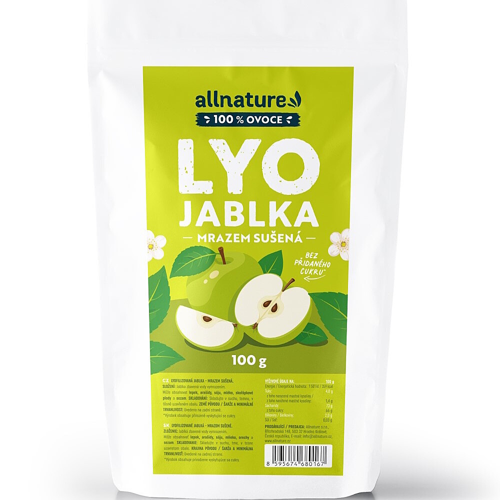 ALLNATURE Jablka sušená mrazem 100 g