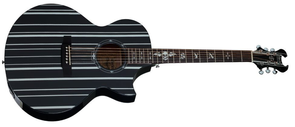 Schecter Synyster Gates AC-GA SC Black with Silver Pin Stripes
