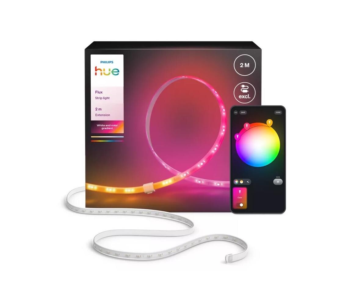 Philips - Rozšiřovací sada LED stm. pásku Hue FLUX 2m LED/19,5W/24V 1000-20000K 8721103103338