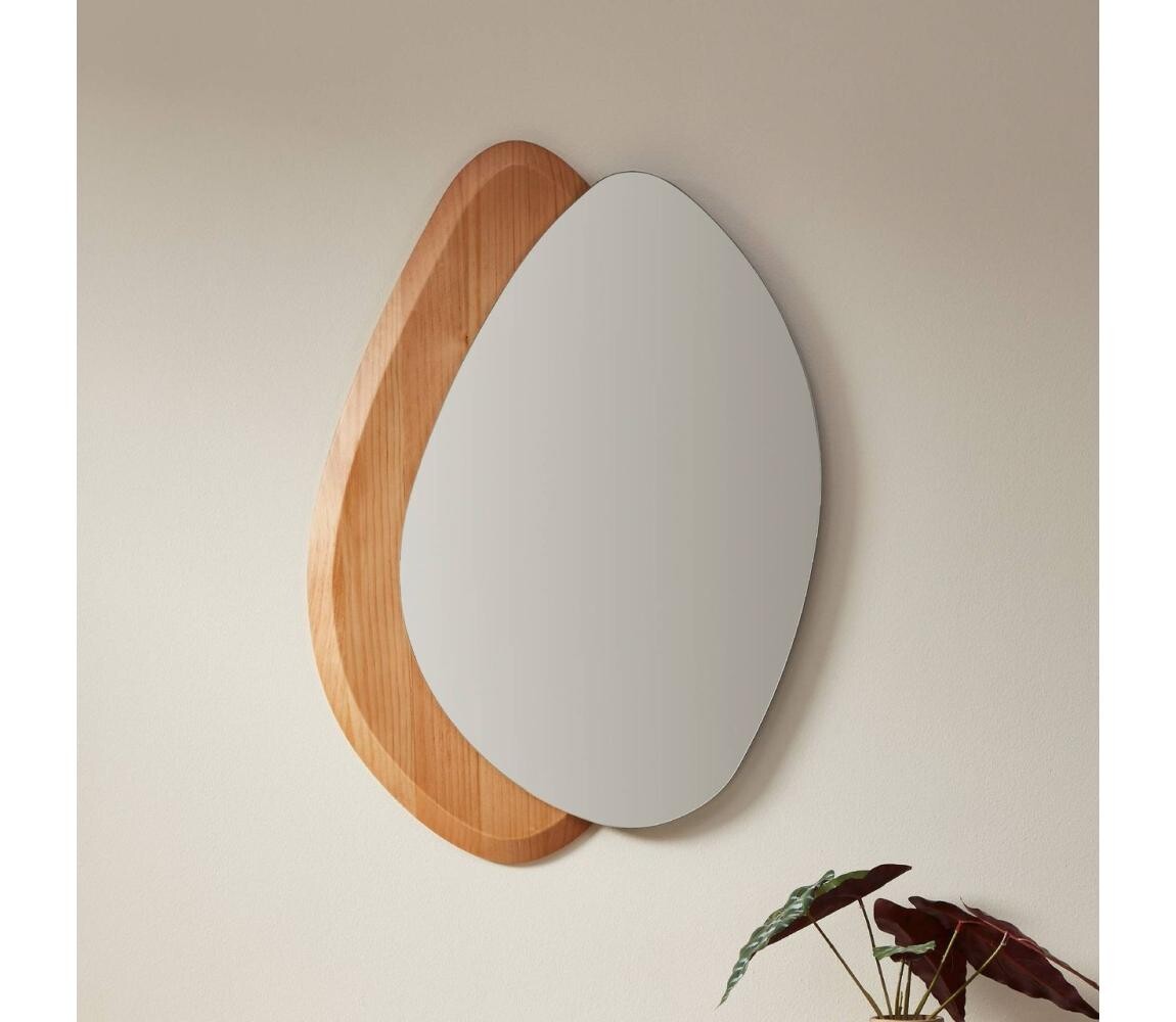 Eglo 425049 - Nástěnné zrcadlo LIOMA 68x48 cm jedle/béžová 425049