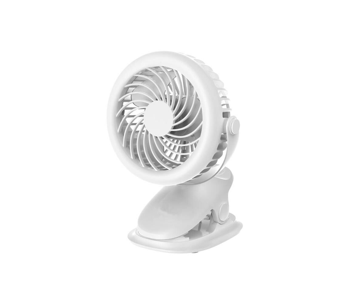 Eurolamp Nabíjecí stolní látor s klipem 6W/5V 1200 mAh bílá 300-20562